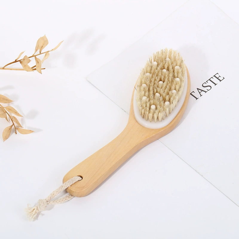 Amazon Cross-border Bristle Brush Massage, Bathing Brush Handburse Bath Brush Brush Round Bath Brush Brush Hemu Bath Brush