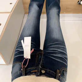 辣妹性感微喇牛仔裤女韩版ins潮秋冬紧身低腰显瘦不贴腿马蹄长裤