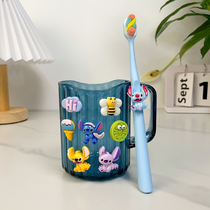 Blue long soft toothbrush