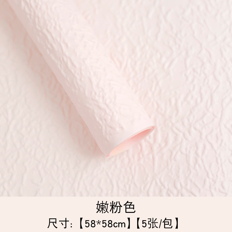 Huaxi Qixi día de San Valentín piedra texturizado papel grosado pliegue diy relieve flor fresca embalaje floral al por mayor