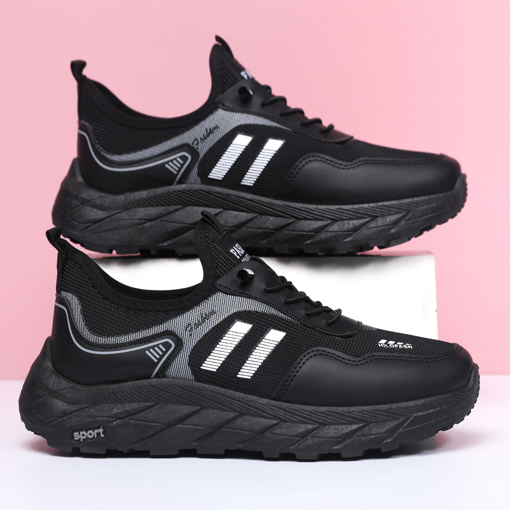 Verano nuevo estilo ligero zapatos para personas mayores zapatos cómodos para hombres zapatos antideslizantes para papá zapatos para mamá baile cuadrado zapatos deportivos de suela blanda