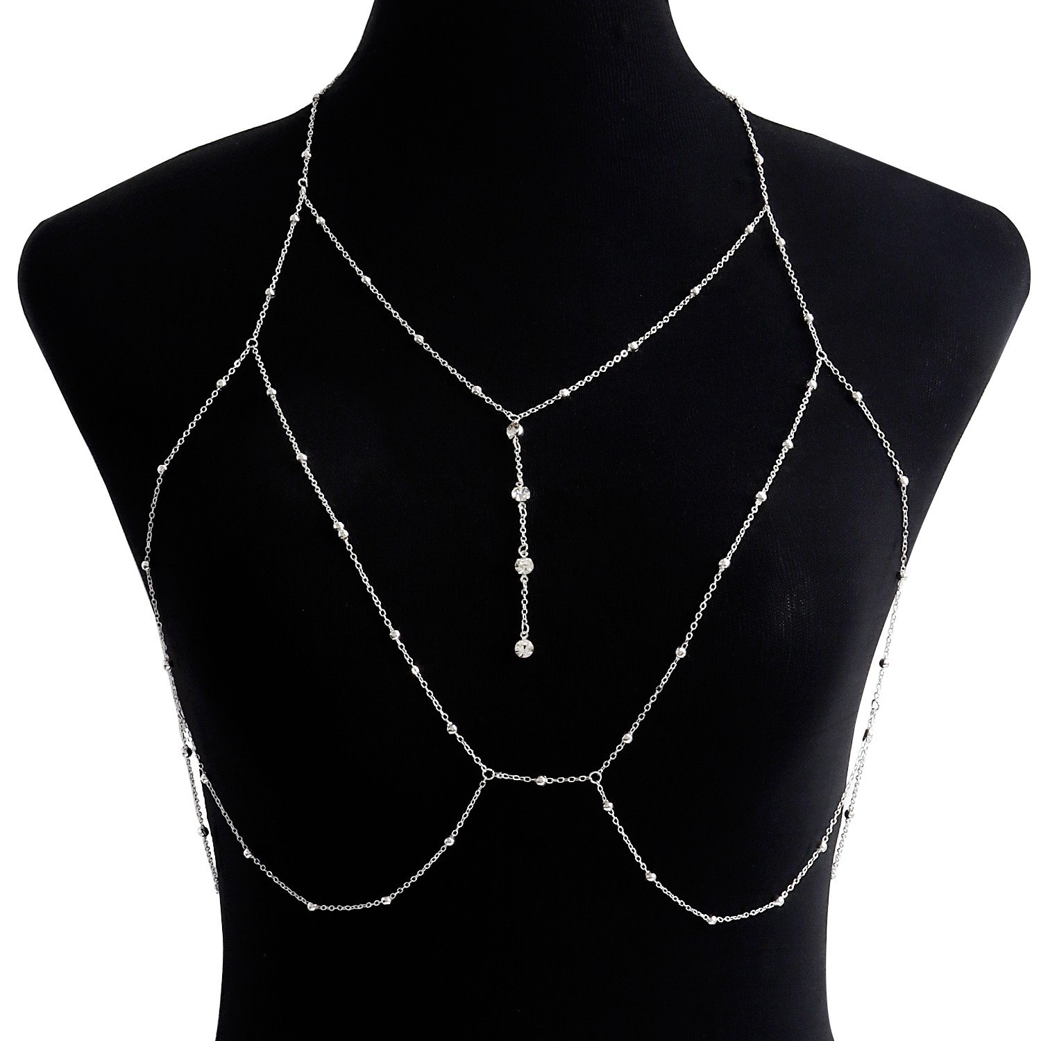 Geometric Pattern Sexy Geometric Metal Plating Inlay Rhinestones Women's Chain Belts