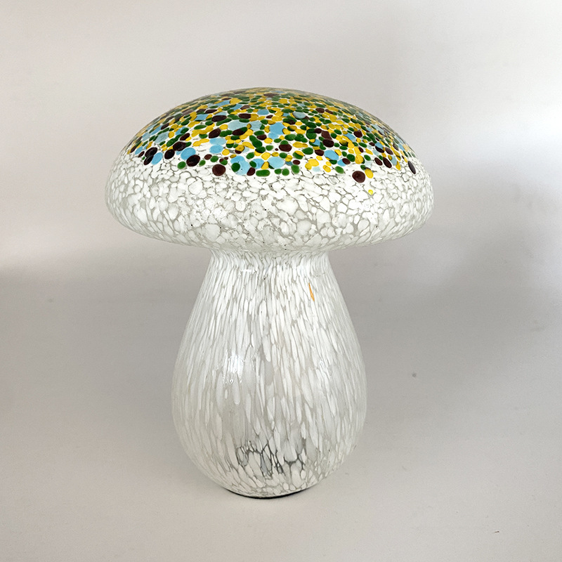 Lawn lamp mushroom glass lamp LED battery box colorful mushroom lampshade lamp solar outdoor outdoor atmosphere lamp
