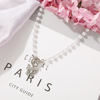 Chain for key bag  from pearl, choker, necklace