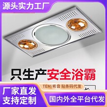 浴霸两灯泡三合一集成吊顶卫生间取暖排气扇灯暖照明一体300X600