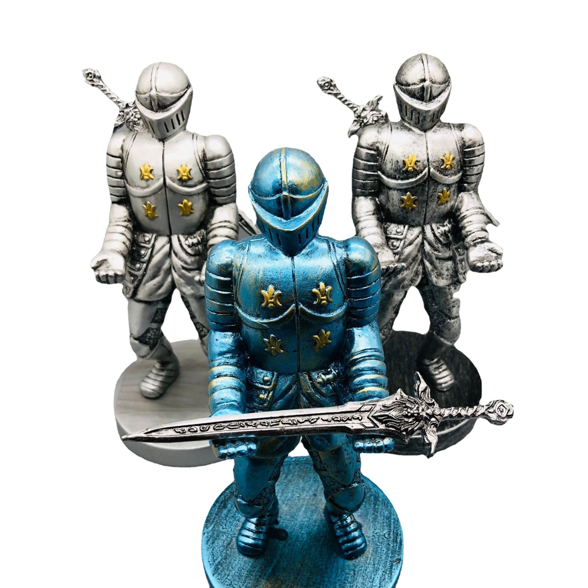 Soldado Ejecutivo Caballero titular de la pluma creativo titular del teléfono móvil titular de la pluma Imán con espada juego mango soporte