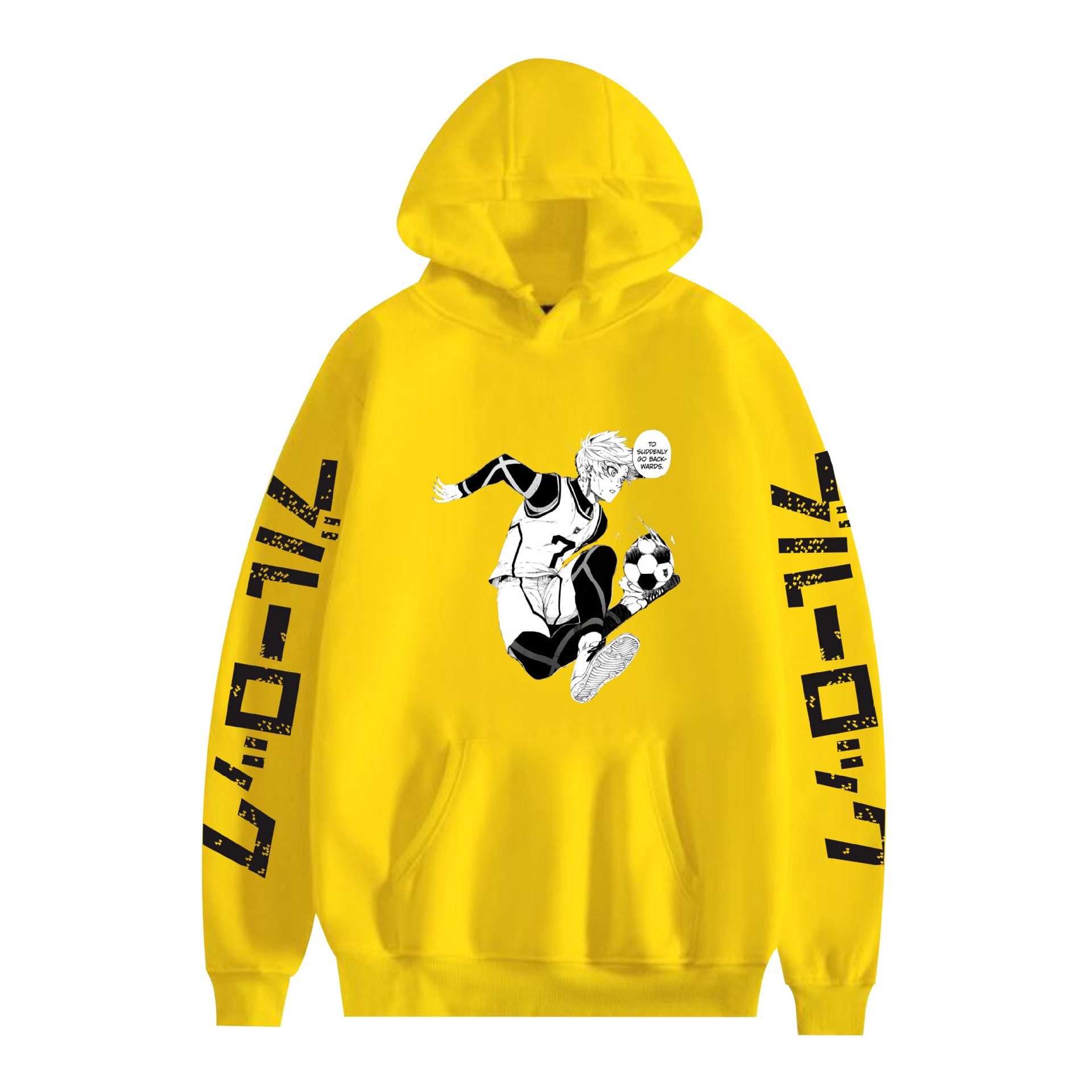 Transfronterizo nuevo estilo BLUE LOCK azul prisión animación periférico hombre suéter con capucha suelto suéter casual mujer