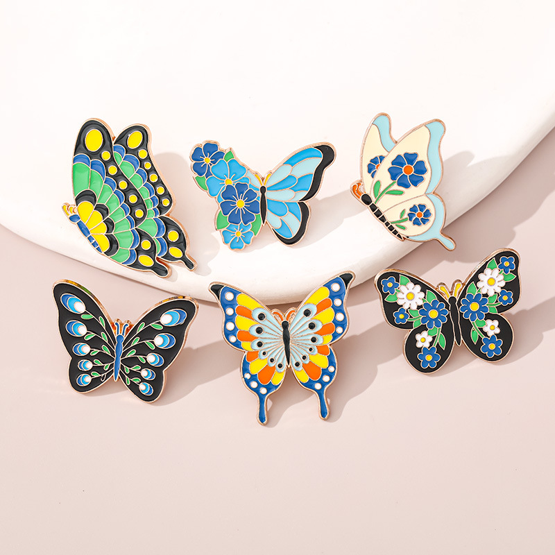 Original New Cartoon Butterfly Brooch for Women, High-End, Accessible Luxury, Creative Insect Metal Badges, Clothing, Bags and Accessories