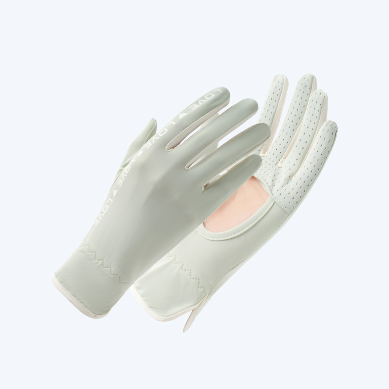 Guantes de protección solar de seda de hielo guantes de verano finos antideslizantes a prueba de rayos UV para niñas con pantalla táctil al conducir