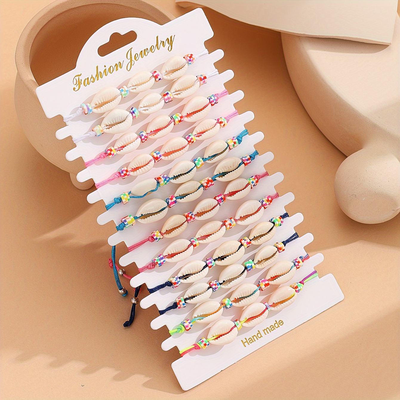 Cross Border New Handmade Nautical Charm Beaded Bracelet suit Vibrant Starfish and Coast