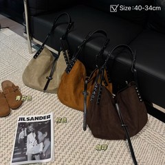 复古大容量麂皮绒托特包包女2025秋冬新款时尚百搭休闲单肩斜挎包