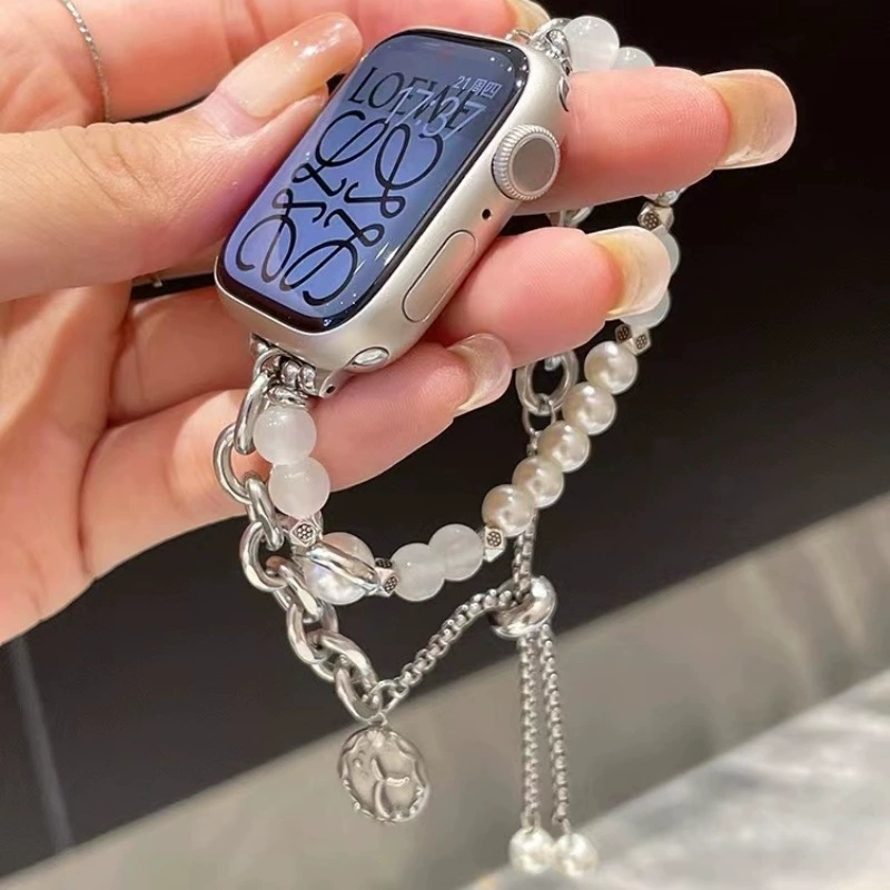 Подходит к Apple Watch Фея Любовная жемчужная продлевающая цепь I Watchs9 поколение SE браслет