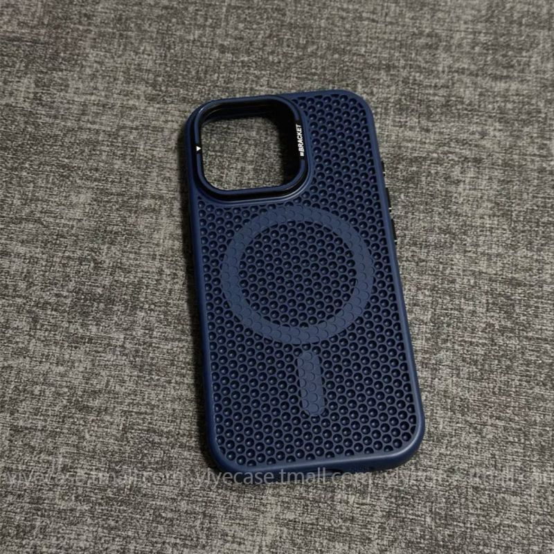 夏の放熱に適した iPhone16ProMax 磁気 Apple 15 携帯電話ケース フレーム ブラケット ハニカム通気性 新品|undefined