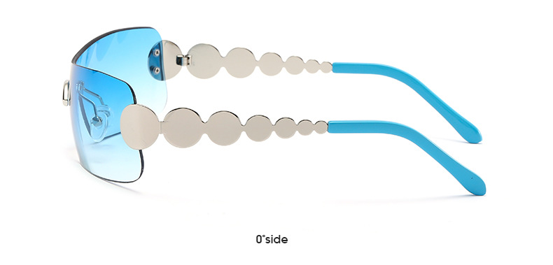 58g Weight Frameless Glasses Structure Sunglasses Classification PC, UV400 Protection Lens Material Square Glasses Style Holiday, Travel Occasion Solid Color Pattern Women's Gender Vintage Style, Classic Style Style Grey, Gold Color Vintage Style Classic Style Solid Color PC UV400 Protection Square Frameless Women's Sunglasses 14