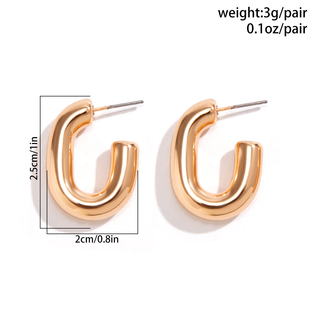 10g Weight Alloy Ear Needle Material Drop Earrings Classification 1 Pair Quantity Casual Occasion CCB Material Geometric Pattern Women's Gender Plating Design Simple Style Style 1 Pair Simple Style Geometric Plating CCB Drop Earrings 17