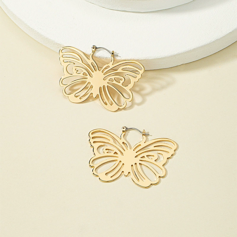 Summer brand fashionable metal trend earrings, European style, 2022, simple and elegant design