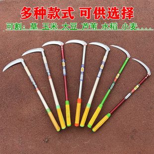 Tian Laosan New Manganese Steel Sickle Anti-off Express Sickle Curved Handle Corn Sickle Lawn Mower Light Rice Sickle
