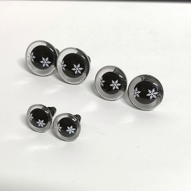 Resin Crystal Eyes 3D Stereo Glitter Eyes Plush Toy DIY Accessories Animal Glitter Snowflake Handmade Eyeballs