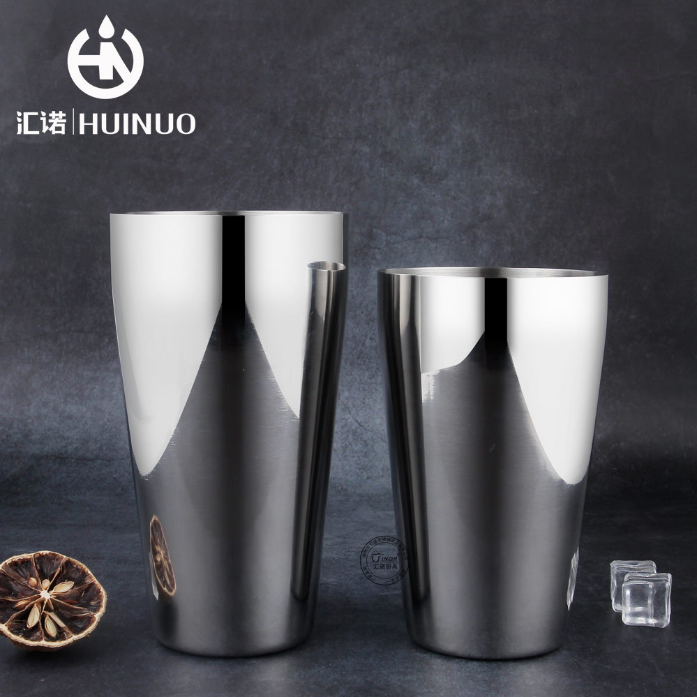 Boston de tres piezas de la barra de acero inoxidable suministros traje coctelera hielo filtro taza de medición