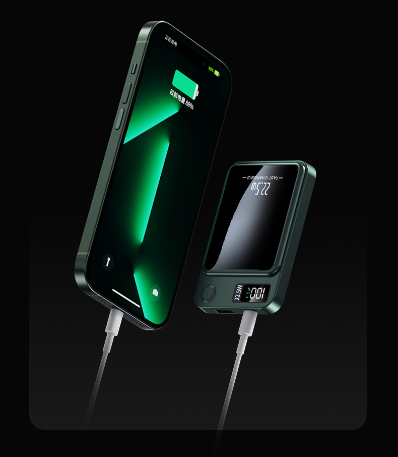 Grenzüberschreitende magnetische drahtlose Schnelllade-Powerbank Magsafe 10000mAh Superschnellladung mobile Stromversorgung mit Logo