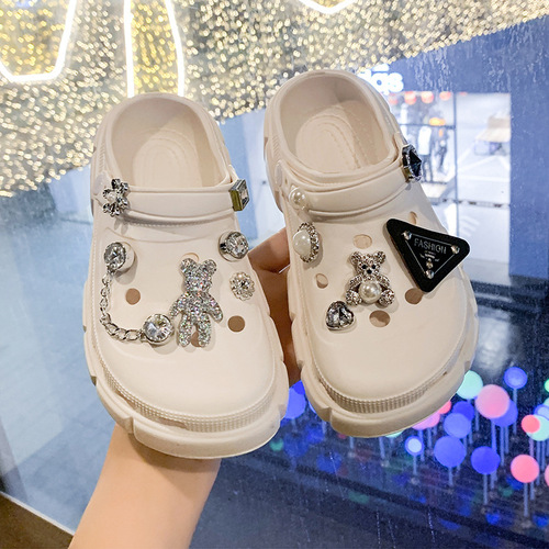 Children's Croc Shoes Female Older Baby 2024 Summer New Style Four to Ten Years Old Little Middle School Student Slippers Male