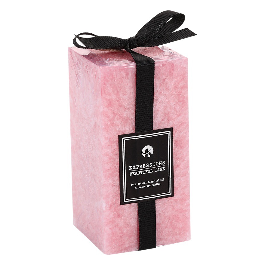 Flor de hielo columna cera Hogar libre de humo aromaterapia vela al por mayor de emergencia boda fragancia regalo vela cuadrada transfronteriza