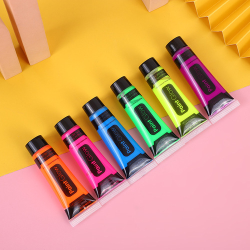 Cross-border water-based environmentally friendly fluorescent facial finger paint Halloween dance washable face paint body paint