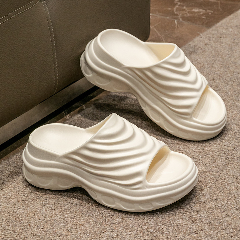 Zapatillas gruesas al por mayor de mujeres de verano de moda Fairy Wind 2024 nuevo muffin de verano para aumentar la altura de dos sandalias image 15