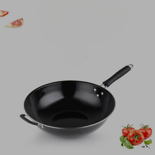 搪瓷炒锅轻便圆底不粘锅无涂层不生锈家用锅锅具燃气灶电磁炉通用