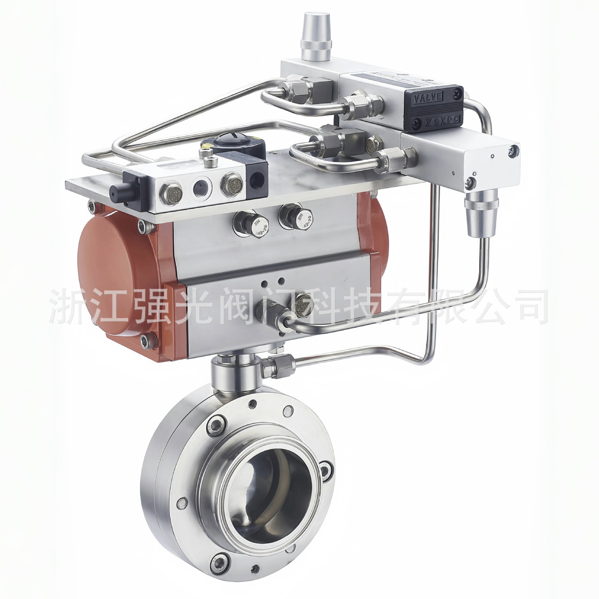 卫生级不锈钢气动膨胀蝶阀充气密封蝶阀气囊蝶阀，卡盘卡箍快装