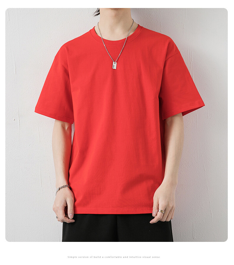 Tallas grandes algodón manga corta camiseta hombre verano 2022 nuevo harbourwind media manga cuerpo hombre color sólido hielo seda cuerpo hombre T pic 14