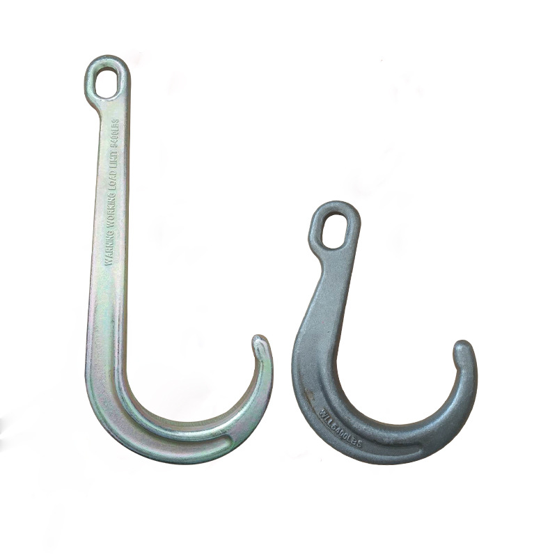 Gancho de tipo J gancho de mango recto accesorios de camión de gancho de boca larga Apertura de tipo J-tipo gancho largo mango gancho de carga 8 pulgadas 15 pulgadas