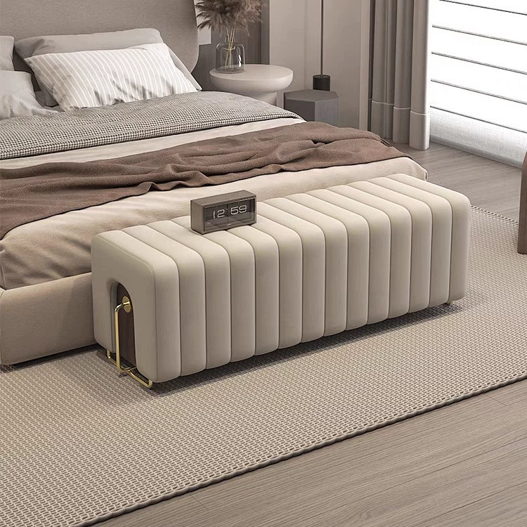 Табурет для спальни прикроватная одежда легкая Роскошная Элитная дизайнерская кровать для пар гардеробная длинный диван табурет для смены обуви