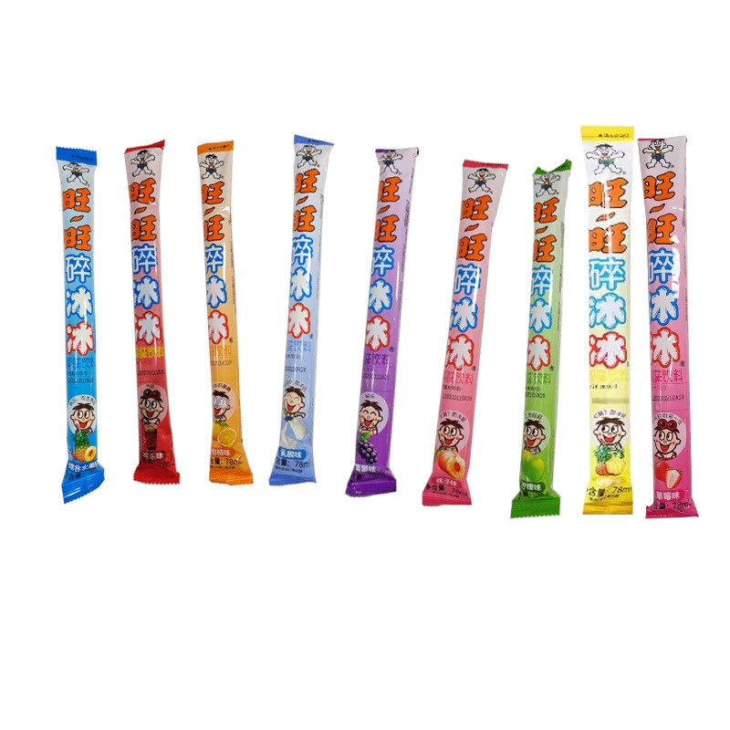 旺旺 Broken Bingbing 78ml*4 summer popsicle ice fruit drinks can be sucked into pieces ice snacks wholesale