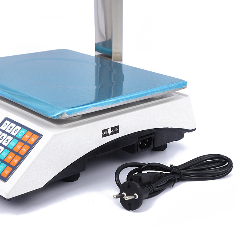Nueva báscula de cocina para comercio exterior, báscula para frutas y verduras, báscula de precios, báscula electrónica doméstica de brazo de 40 kg, venta al por mayor para exportación.