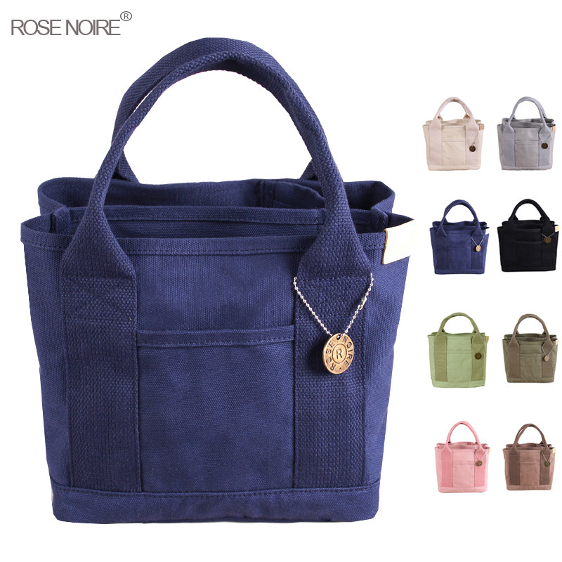 Cross-Border Direct Supply Hot-Selling Japanese Rakuten High-End Canvas Bag Lunch Bag Handbag 16A Canvas Women's Bag Hand Bag