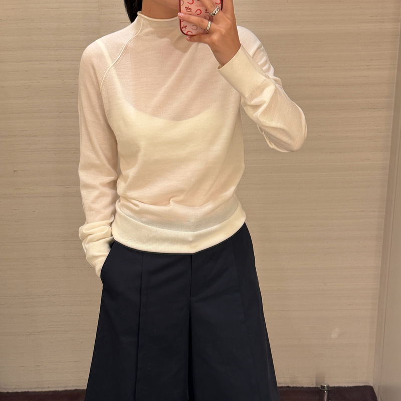 In stock CS women's slim-fit half-high collar knit top 1342221003 autumn 1342221001