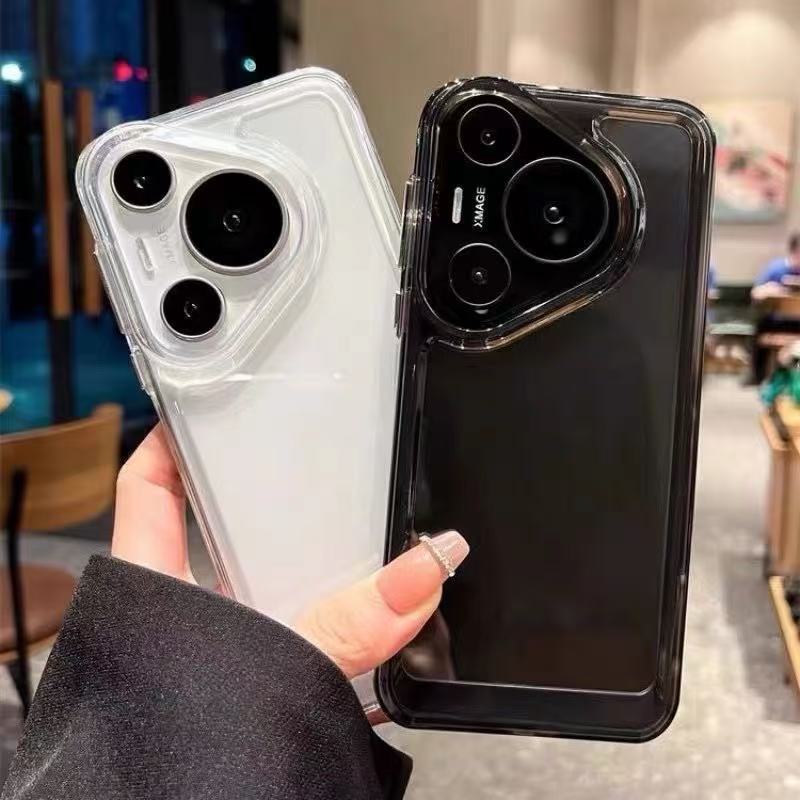 Color sólido simple adecuado para la nueva carcasa del teléfono móvil Huawei P70 Honor 100pro alta transparencia mate60 todo incluido NOVA12