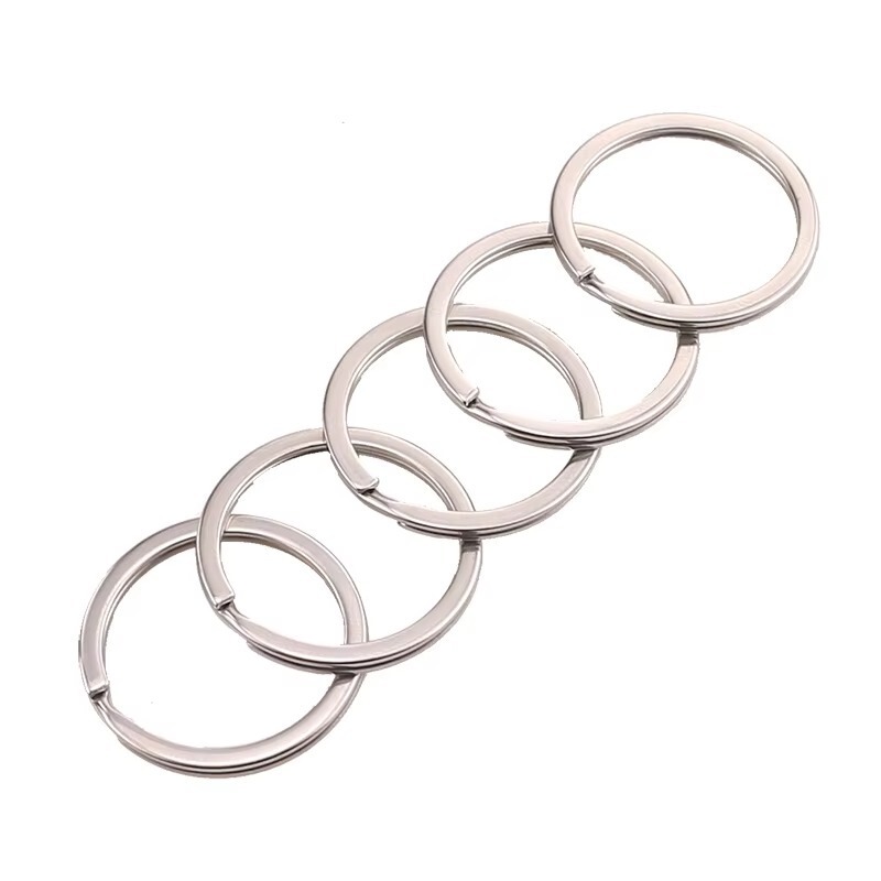 ステンレス鋼キーチェーンリングキーホルダー卸売ペンダントリングリングフラットリングキーリングアクセサリー|undefined