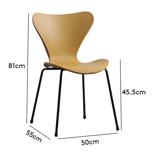 Nordic chair ins Internet celebrity light luxury home backrest dining chair desk simple modern backrest stool leisure plastic