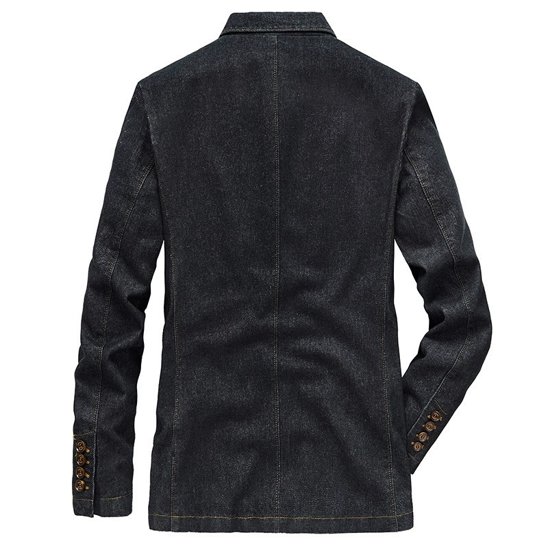 (Граница торговли), мужская тонкая куртка, осенний деним костюм, slim fit