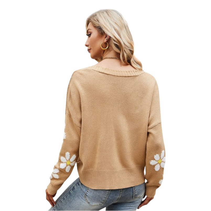 Cárdigan de punto estilo INS para mujer, novedad transfronteriza otoño-invierno 2026, estilo europeo y americano, suéter cárdigan holgado estilo universitario image 1
