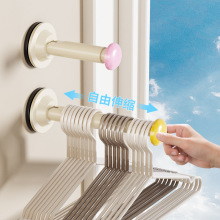 多巴胺吸盘阳台衣架收纳神器免打孔家用挂钩伸缩挂衣架子墙上壁挂