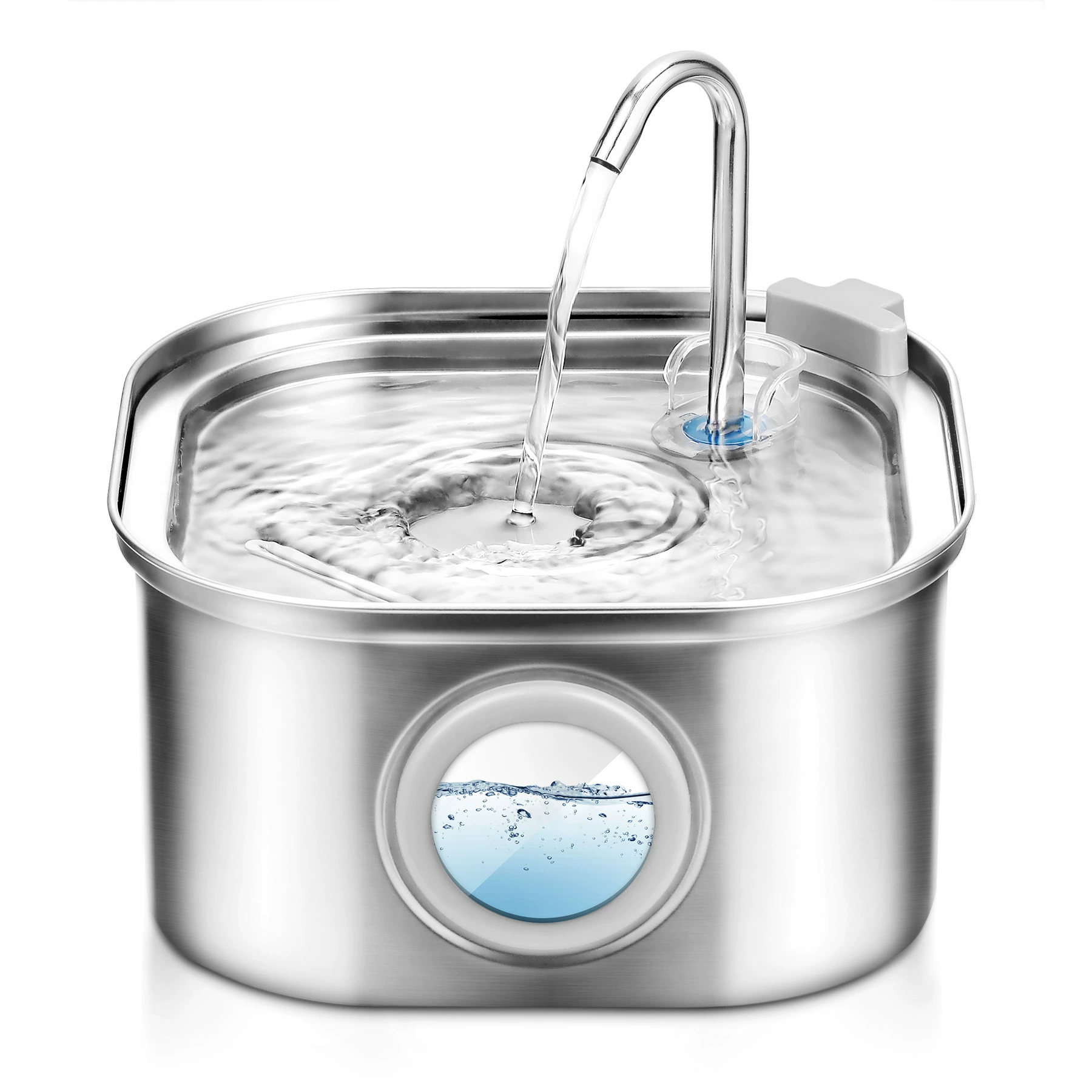 Популярный на Amazon квадратный кулер для воды из нержавеющей стали с окном O объемом 3,2 л, автоматический фонтан