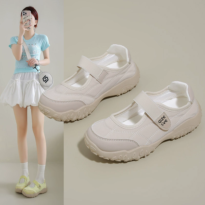 2025 лето новые корейские дышащие маленькие белые туфли школьницы толстый подошв дикие повседневные спортивные кроссовки XQ-K07