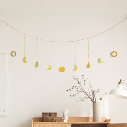 New children's room decoration stars and moon wall decoration pendants Nordic style home decoration wall hanging background