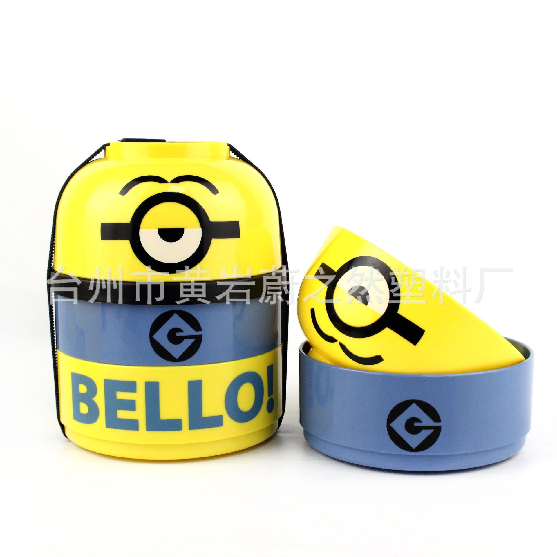 PP Three Layer Doll Lunch Box Plastic Lunch Box Multi-Layer Lunch Box Japanese Style Cartoon Lunch Box Portable