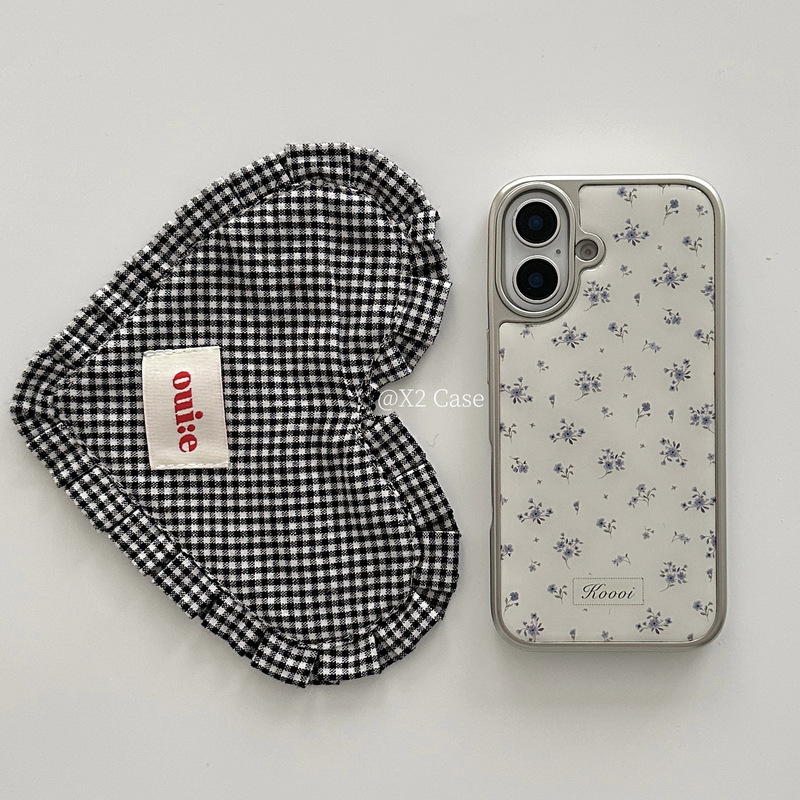 X2 Case Has a Fresh Autumn-Winter Feel, Bm Style, Small Floral Patterns, Full Screen, Girly Style, Suitable for iPhone 16 Pro Max Apple 1