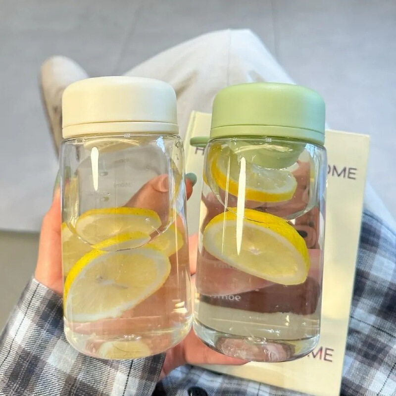 High-value plastic cup high temperature resistant drop-proof portable cup student simple ins fresh casual cup with tea leakage High-value plastic cup high temperature resistant drop-proof portable cup student simple ins fresh casual cup with tea leakage