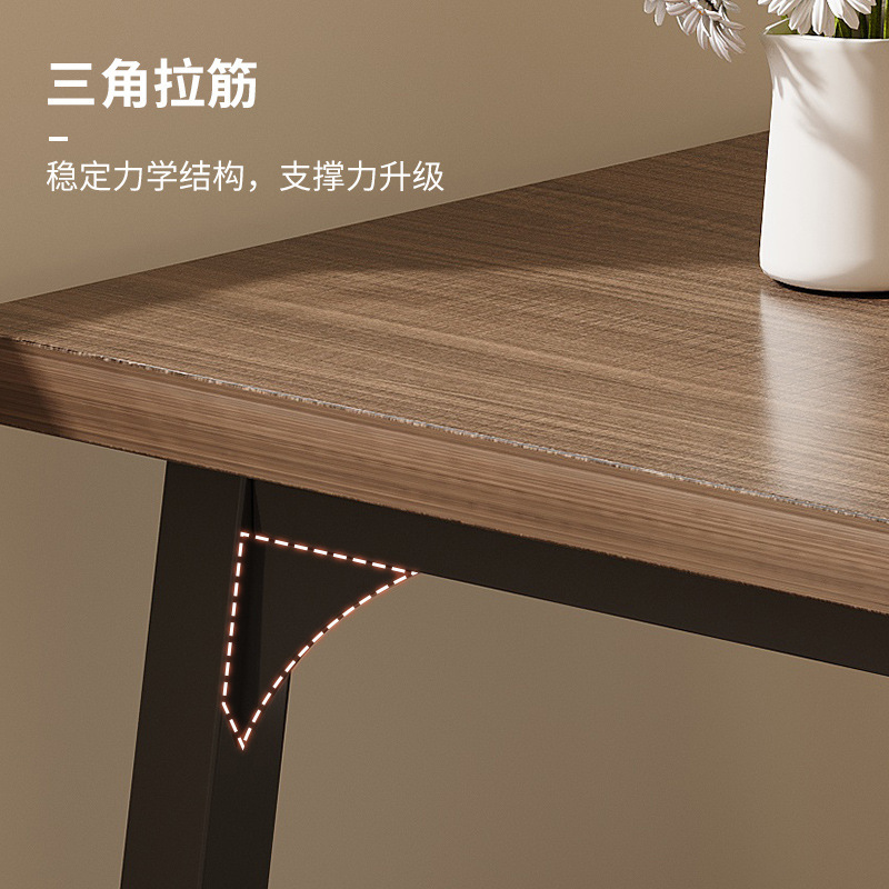 Mesa de comedor doméstica pequeña mesa de alquiler simple sala de estar mesa de comedor rectangular 4 - 6 mesas y sillas combinación